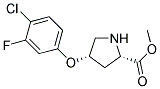 methyl (2S,4S)-4-(4-chloro-3-fluorophenoxy)pyrrolidine-2-carboxylate Struktur