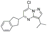 7-chloro-5-(2,3-dihydro-1H-inden-2-yl)-3-(1-methylethyl)pyrazolo[1,5-a]pyrimidine Struktur