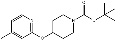 4-(4-Methyl-pyridin-2-yloxy)-piperidine-1-carboxylic acid tert-butyl ester Struktur