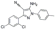 5-amino-3-(2,4-dichlorophenyl)-1-(4-methylphenyl)-1H-pyrazole-4-carbonitrile Struktur