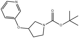 3-(Pyridin-3-yloxy)-pyrrolidine-1-carboxylic acid tert-butyl ester Struktur