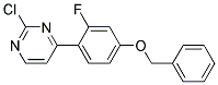 4-(4-Benzyloxy-2-fluoro-phenyl)-2-chloro-pyrimidine Struktur