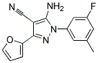 5-amino-1-(3-fluoro-5-methylphenyl)-3-furan-2-yl-1H-pyrazole-4-carbonitrile Struktur