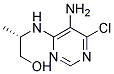 (2S)-2-[(5-amino-6-chloropyrimidin-4-yl)amino]propan-1-ol Struktur