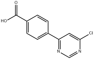 4-(6-Chloro-pyrimidin-4-yl)-benzoic acid Struktur