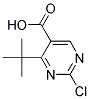 4-tert-butyl-2-chloropyrimidine-5-carboxylic acid Struktur