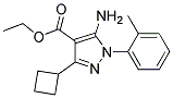 ethyl 5-amino-3-cyclobutyl-1-(2-methylphenyl)-1H-pyrazole-4-carboxylate Struktur