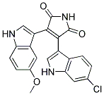 3-(6-chloro-1H-indol-3-yl)-4-(5-methoxy-1H-indol-3-yl)-1H-pyrrole-2,5-dione Struktur