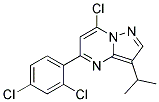 7-chloro-5-(2,4-dichlorophenyl)-3-(1-methylethyl)pyrazolo[1,5-a]pyrimidine Struktur