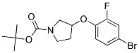 3-(4-Bromo-2-fluoro-phenoxy)-pyrrolidine-1-carboxylic acid tert-butyl ester Struktur