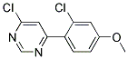 4-Chloro-6-(2-chloro-4-methoxy-phenyl)-pyrimidine Struktur