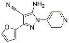 5-amino-3-furan-2-yl-1-pyridin-4-yl-1H-pyrazole-4-carbonitrile Struktur