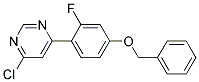 4-(4-Benzyloxy-2-fluoro-phenyl)-6-chloro-pyrimidine Struktur