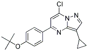 5-(4-tert-butoxyphenyl)-7-chloro-3-cyclopropylpyrazolo[1,5-a]pyrimidine Struktur