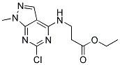 ethyl 3-[(6-chloro-1-methyl-1H-pyrazolo[3,4-d]pyrimidin-4-yl)amino]propanoate Struktur