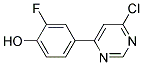 4-(6-Chloro-pyrimidin-4-yl)-2-fluoro-phenol Struktur