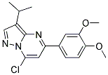 7-chloro-5-(3,4-dimethoxyphenyl)-3-(1-methylethyl)pyrazolo[1,5-a]pyrimidine Struktur