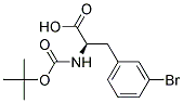 (2R)-3-(3-bromophenyl)-2-[(tert-butoxycarbonyl)amino]propanoic acid Struktur