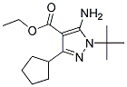 ethyl 5-amino-1-tert-butyl-3-cyclopentyl-1H-pyrazole-4-carboxylate Struktur