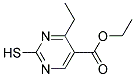 ethyl 4-ethyl-2-sulfanylpyrimidine-5-carboxylate Struktur