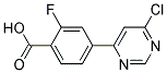 4-(6-Chloro-pyrimidin-4-yl)-2-fluoro-benzoic acid Struktur