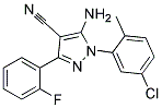 5-amino-1-(5-chloro-2-methylphenyl)-3-(2-fluorophenyl)-1H-pyrazole-4-carbonitrile Struktur