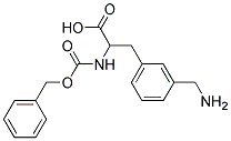 3-[3-(aminomethyl)phenyl]-2-{[(benzyloxy)carbonyl]amino}propanoic acid Struktur