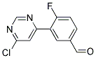 3-(6-Chloro-pyrimidin-4-yl)-4-fluoro-benzaldehyde Struktur