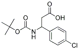 3-[(tert-butoxycarbonyl)amino]-3-(4-chlorophenyl)propanoic acid Struktur