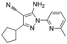 5-amino-3-cyclopentyl-1-(6-methylpyridin-2-yl)-1H-pyrazole-4-carbonitrile Struktur