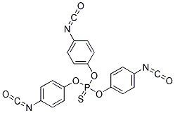 Thiophosphoric acid-O,O,O-tris(p-isocyanatophenyl ester) Struktur