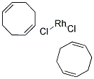 Dichlorobis(1,5-cyclooctadiene) rhodium Struktur