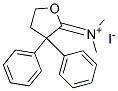 N,N-Dimethyl-(3,3-diphenyltetrahydrofurylidene) ammonium iodide Struktur