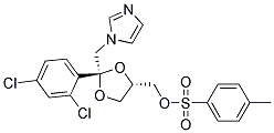 cis-2-(2,4-Dichlorophenyl)-2-(1H-imidazol-1-yl-methyl)-4-(p-toluenesulfonyl)oxymethyl-1,3-dioxolane Struktur