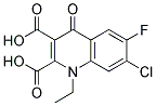 7-Chloro-1-ethyl-6-fluoro-1,4-dihydro-4-oxoquinoline-2,3-dicarboxylic acid Struktur