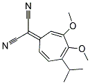 (5-ISOPROPYL-3,4-DIMETHOXY-2,4,6-CYCLOHEPTATRIENYLIDENE)MALONONITRILE Struktur