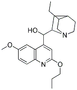 (8A,9R)-6'-METHOXY-2'-PROPOXY-10,11-DIHYDROCINCHONAN-9-OL Struktur