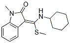 3-((CYCLOHEXYLAMINO)(METHYLTHIO)METHYLENE)-1-METHYL-2-INDOLINONE Struktur