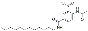 4-ACETAMIDO-N-DODECYL-3-NITROBENZAMIDE Struktur