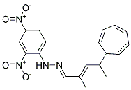 4-(2,4,6-CYCLOHEPTATRIENYL)-2-METHYL-2-PENTENAL(2,4-DINITROPHENYL)HYDRAZONE Struktur