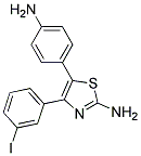 5-(P-AMINOPHENYL)-4-(M-IODOPHENYL)-2-THIAZOLAMINE Struktur