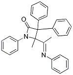 4-METHYL-1,3,3-TRIPHENYL-4-(1-(PHENYLIMINO)ETHYL)-2-AZETIDINONE Struktur