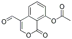 8-ACETOXY-1-OXO-1H-BENZO(C)PYRAN-4-CARBALDEHYDE Struktur