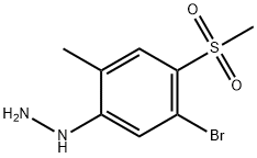 5-Bromo-2-methyl-4-methylsulfonylphenylhydrazine Struktur