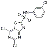 5,7-Dichlorothiazolo[4,5-d]pyrimidin-2-sulfonicacid(3-chlorophenyl)amide Struktur