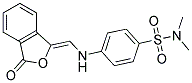 (Z)-N,N-dimethyl-4-((3-oxoisobenzofuran-1(3H)-ylidene)methylamino)benzenesulfonamide Struktur