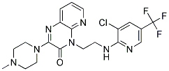 4-(2-((3-Chloro-5-(trifluoromethyl)-2-pyridinyl)amino)ethyl)-2-(4-methylpiperazino)pyrido[2,3-b]pyrazin-3(4H)-one Struktur