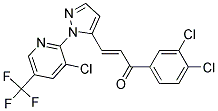 3-(1-(3-Chloro-5-(trifluoromethyl)-2-pyridinyl)-1H-pyrazol-5-yl)-1-(3,4-dichlorophenyl)-2-propen-1-one Struktur