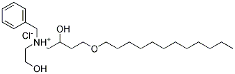 Benzyl-2-(2-dodecyloxy-ethyl)-bis-(2-hydroxy-ethyl)ammonium chloride Struktur