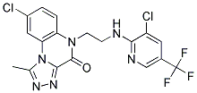 8-Chloro-5-(2-((3-chloro-5-(trifluoromethyl)-2-pyridinyl)amino)ethyl)-1-methyl(1,2,4)triazolo[4,3-a]quinoxalin-4(5H)-one Struktur